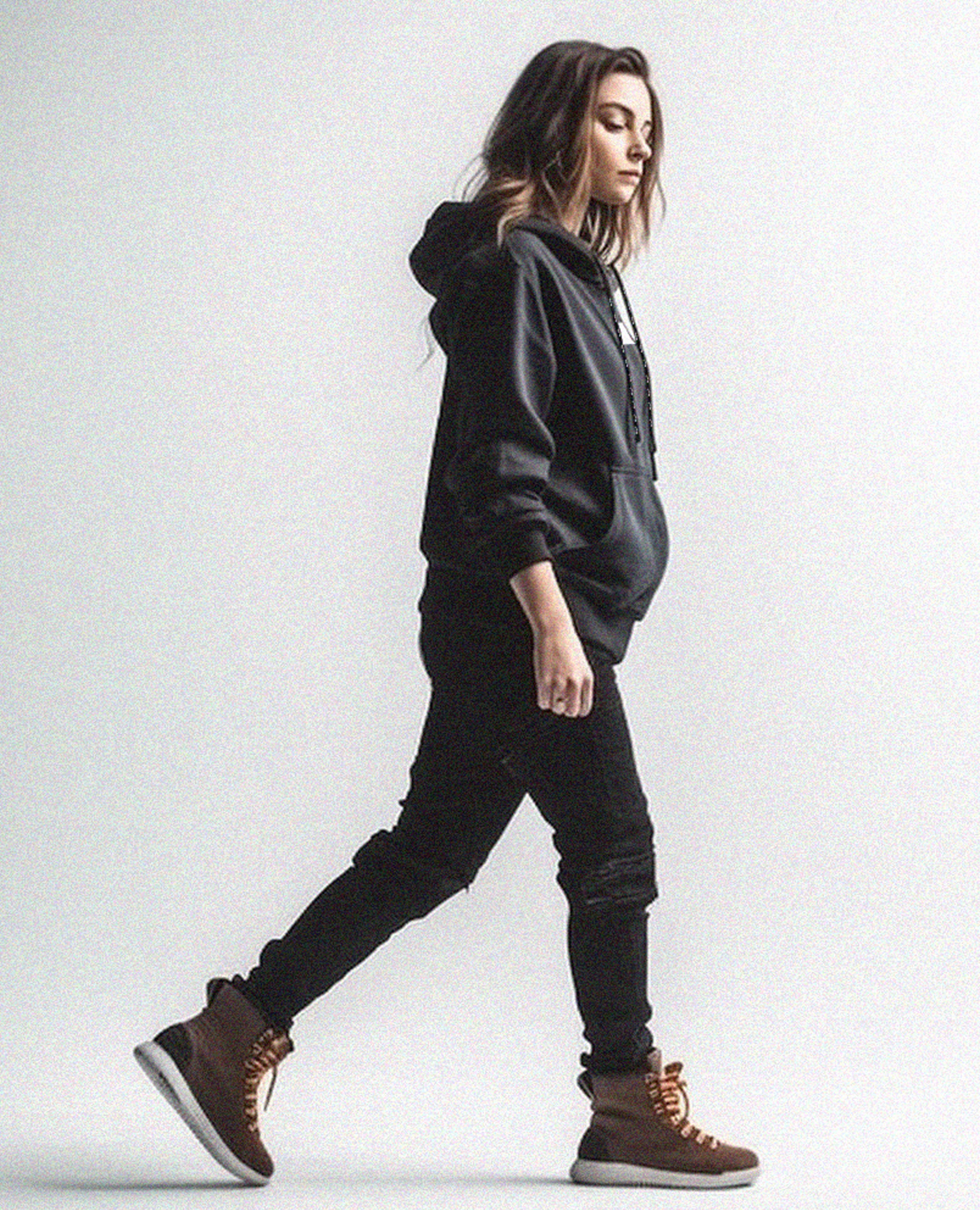 black hoodie les vilains bold streetwear logo back
