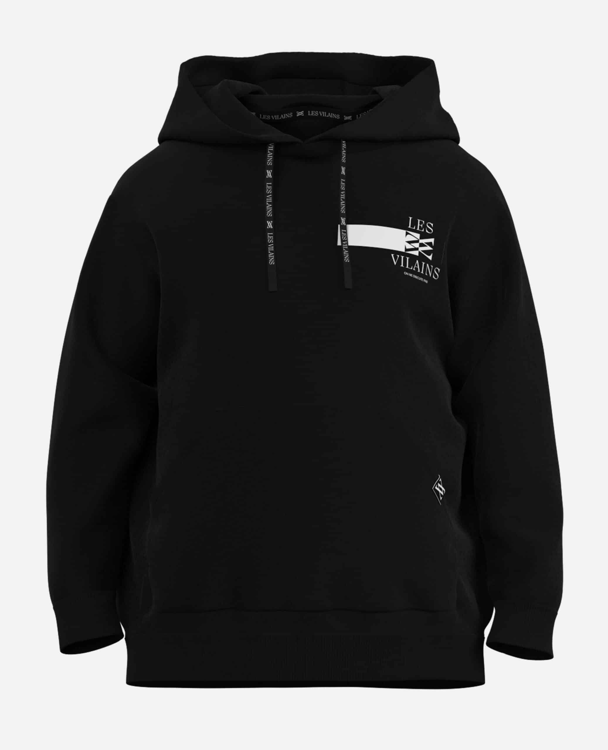 Les Vilains Original Streetwear black hoodie front