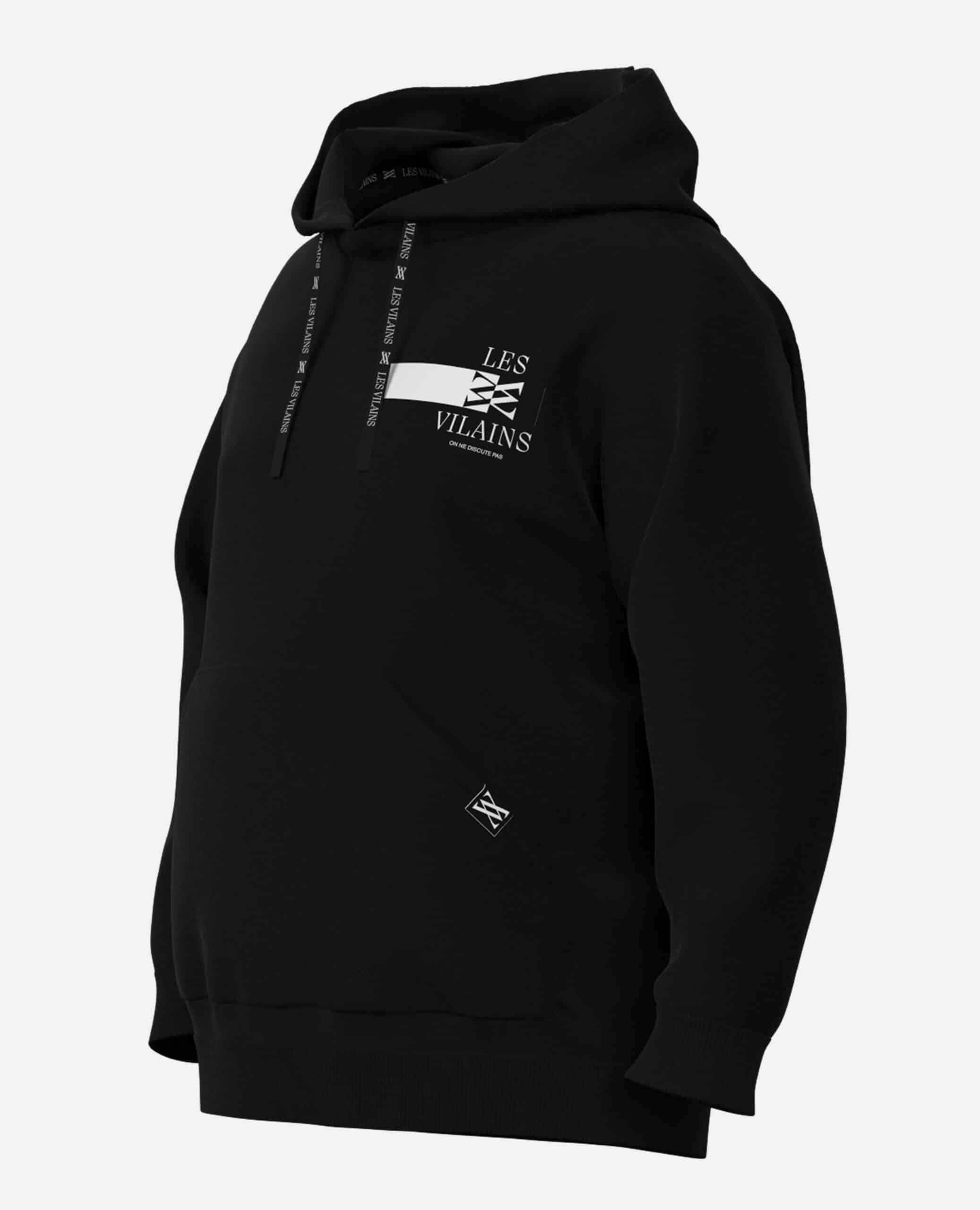 Les Vilains Original Streetwear black hoodie side