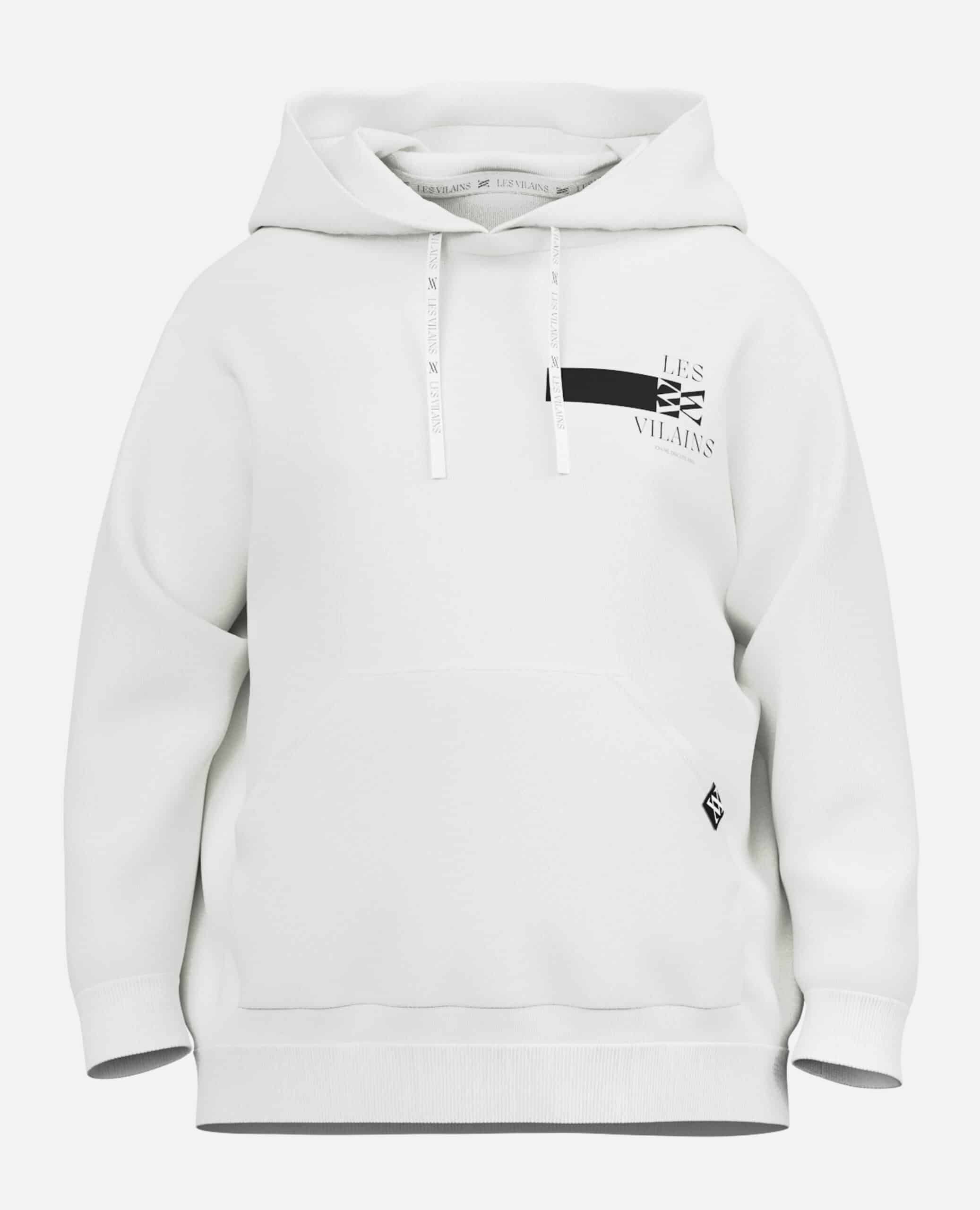 Les Vilains Original Streetwear white hoodie front